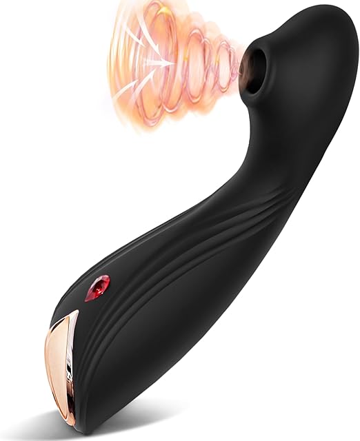 Vibrator Sex Toys, 2 in 1 G Spot Clitoral Adult Toys 9 Sucking Modes Dildo for Quick Orgasm, Clitoris Nipple Vibrators for Women Couples