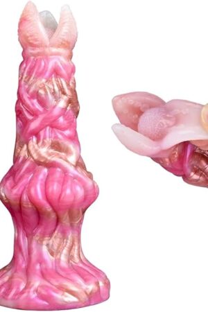 FST 8 Inch Fantasy Dildo Liquid Silicone Butt Plug with Big Monster Knot Plant Monster Dildo with Powerful Suction Cup Anal Sex Toy for Men Women Masturbation