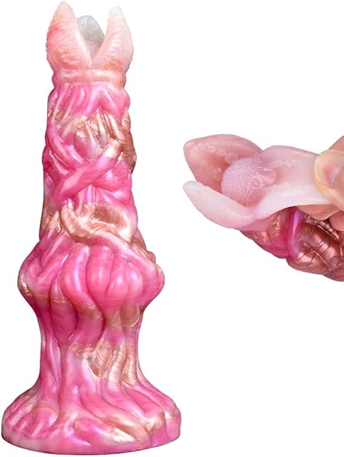 FST 8 Inch Fantasy Dildo Liquid Silicone Butt Plug with Big Monster Knot Plant Monster Dildo with Powerful Suction Cup Anal Sex Toy for Men Women Masturbation