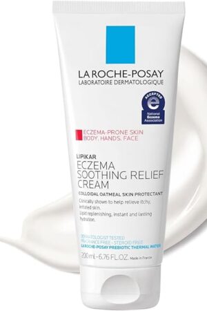 La Roche-Posay Lipikar Soothing Relief Eczema Cream, Face and Body Lotion For Eczema and Sensitive, Dry Skin, Moisturizer with Colloidal Oatmeal to Relieve Irritation