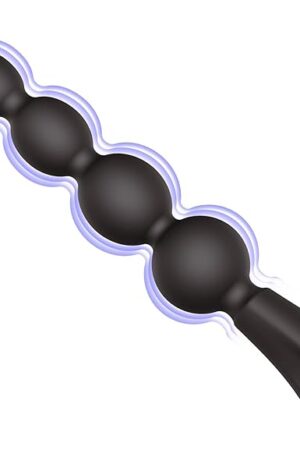 Adult Toys Vibrating Anal Beads Butt Plug, Female Male Couples Sex Toys Anal Vibrators, Men Prostate Massager Wand Sex Novelties, G Spot Vibrater Sexual Pleasure Tools for Women (Black)