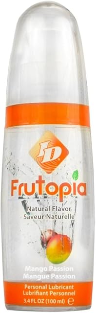 ID Lubricants Frutopia Personal Lubricant - Passion Flavored, Water Based Lube, Mango, 34 Fl Oz