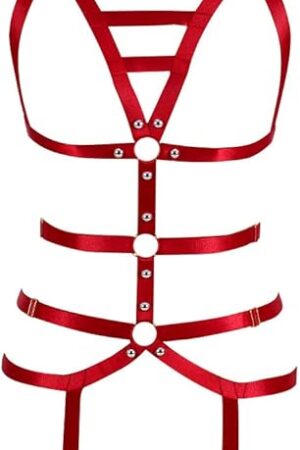 Women's Full Body Harness Garter Belt Stockings Lingerie Elastic Suspender belt