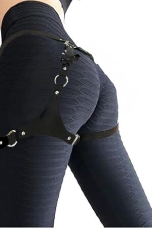 Goth Body Harness for Women Thigh Harness Punk Leather Lingerie Garter BeltSuitable for Halloween Christmas
