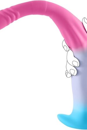 16'' Super Long Anal Plug Prostate Toy, Silicone Butt Plug Soft Anal Sex Toy Prostate Massager, Wearable Fantasy Toy Monster Dildo Gay Sex Toys Anal Trainer for Men Women Couple Deepest Sex