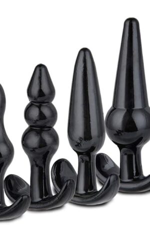 Anal Plug Set 4 PCS Training Kit Butt Plug Anus Stimulation Sex Toys for Men Women(Lube Included)