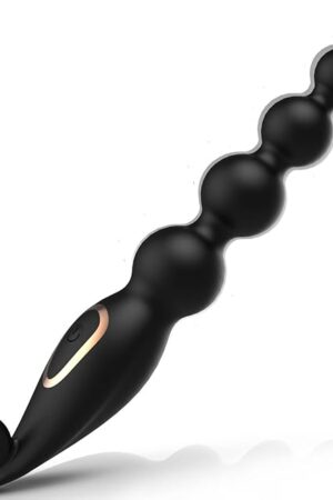 Anal Beads Sex Toys for Men - Vibrating Anal Plug Anal Toys, Butt Plug Prostate Massager Adult Toys, Male Sex Toys Clitoral G-Spot Stimulator for Men Women Couples Pleasure (Black)