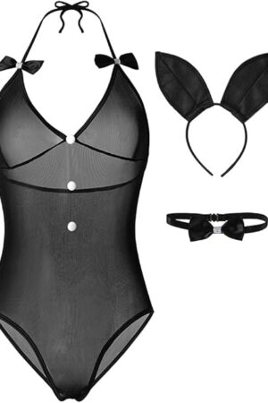Easter Bunny Costume Sexy Bunny Costume for Women Rabbit Bodysuit Lingerie Cosplay