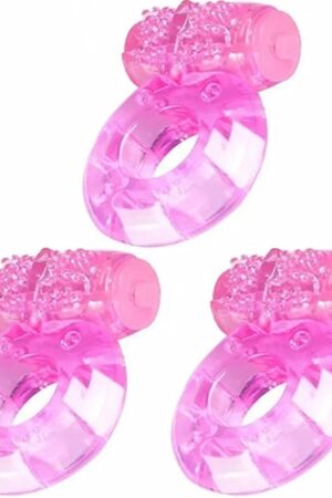 3PCS Mini Vibrating Cock Ring with Bullet Vibrator, Rabbit Vibrator Penis Ring Vibrating Sex Rings Delay Stimulator Mens Couples Male Sex Toys