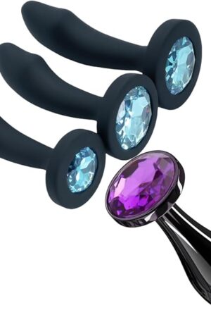 Anal Plug Small Butt Plug, Anal Bead Adult Sex Toy Games,Personal Sex Toy for Adult Women,Men and Couples,Jeweled G Spot Anal Beads Toy