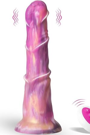 925" Vibrating Fantasy Dildo with Remote Control,Thick Horse Dildo Vibrator with 8+1 Modes,Silicone Monster Penis with Suction Cup for G-Spot Clit Anal Stimulation, Adult Sex Toy for Women Men Couple