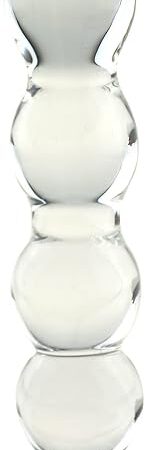 Glass Anal Beads - Crystal G-Spot Massage Dildo Anal Butt Plug Pleasure Wand Sex Toys for Couple Lover (Style 01), Clear