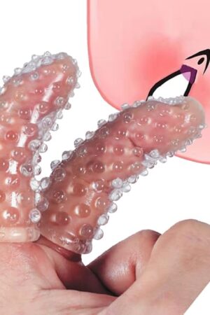 2Pcs Adult Finger Vibrator Accessories, Finger Sleeve Vagina Clitoral Nipple G-Spot Stimulator Anal Sex Toys for Adult Women Men Couples