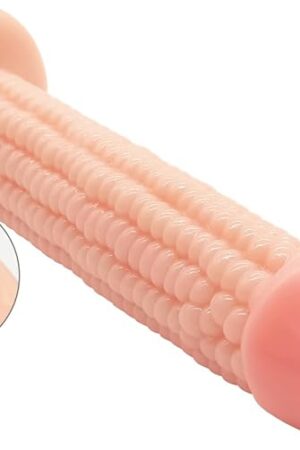 G-spot Bumps Dildo with Electric Drill Adapter Sex Machine Spinning Vegetable Penis Big Cock Adult Sex Toy for Vaginal & Anal Stimulation(Flesh)