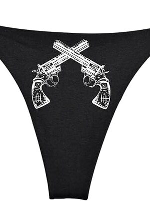 Crossed Pistols Revolver Country and Western Ladies Thong