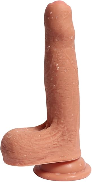 Flexible Dildo 7Inch Real Silicone Dildo Soft Dildos with Strong Suction Cup Adult Sex Toy for Women