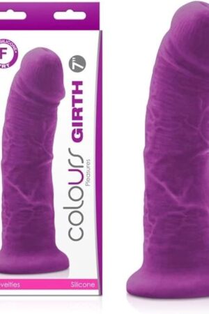 Colours Girth Silicone Dildo 7 Inch - Purple