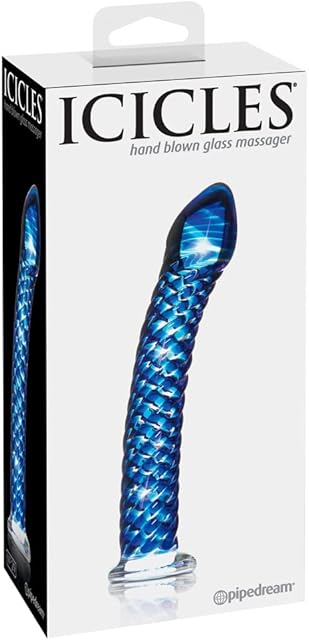 Icicles No. 29 G Spot Glass Dong 7 Inch Blue
