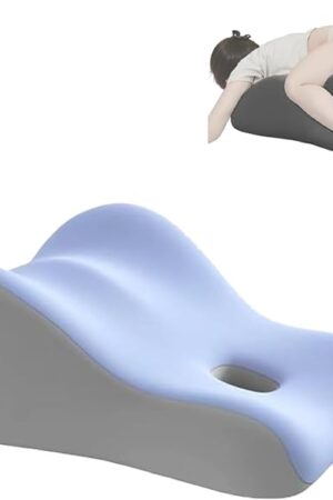 Discreet Wedge Pillow for Couples,Portable Cushion Intimacy Support, Firm Foam with Washable Cover,Comfortable & Design Intimate Moments (Blue)