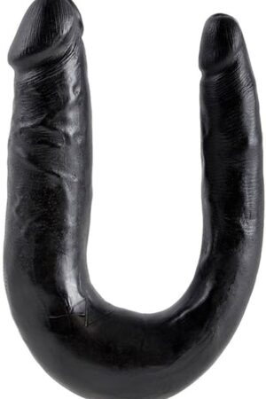 Honeypleasures 10.5 inch Realistic Double Ended Double Sided Dildo for Vaginal or Anal Penetration Girl on Girl Partner or Solo Play (Black)
