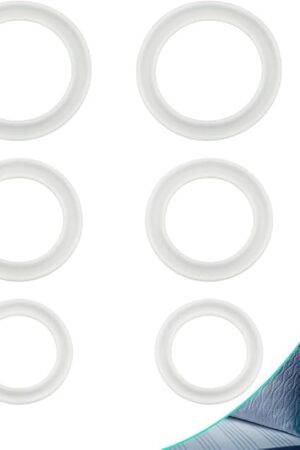6PCS Mens Penis Ring with Nighttime Luminous Ring, Ultra Soft Stretchable Cock Rings Sex Toys for Male Erection Enhancing Lengthen Time Penis Stay Strong Bed Games Couple Pleasure (White)