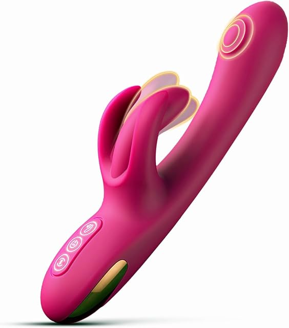 G Spot Vibrator Rabbit Sex Toy for Women - Female Bunny Vibrators Anal Thrusting Dildo with 10 Flapping & Finger Vibrating Modes Dual Vibrator Clitoral Stimulator Women's Adult Sex Toys
