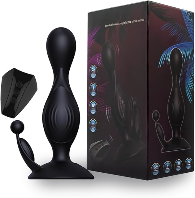 Anal Beads Adult Toys - Remote Control E-stim Pulse Vibrating Butt Plug G-Spot Clitoral Anal Vibrator for Both Men Women. Hands-Free Suction Cup Sex Toys for Solo Couples Wellness Gifts.