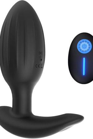 Vibrating Prostate Massager Sex Toy, Anal Sex Toys Vibrator with 10 Vibration Modes, Anal Plug Adult Sex Toys for Men Women and Couples - Black