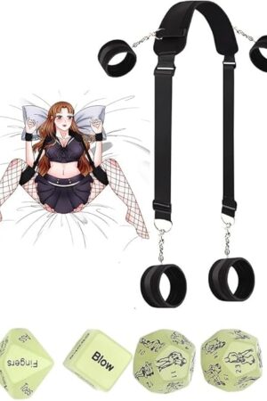 BDSM Restraints Bondage Thigh Sling - Bed Restraints Sex Bondage Kit, Adjustable Leg Straps & Handcuffs for SM Adult Couples Game Play, Beginner Item Tie Set Sex Rope Sweater 14Oc