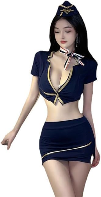 Women's cosplay Halloween flight attendant uniform Japanese anime female secretary sexy lingerie