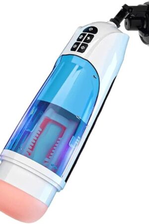 Automatic Hands Free Male Masturbator With 7 Thrusting & Sucking & Heating & Voice 2 Pocket Pussy Sleeves & 4 Squeezing Modes Electric Stroker Realistic Vibrating adult Sex Toys For Men Penis Pleasure