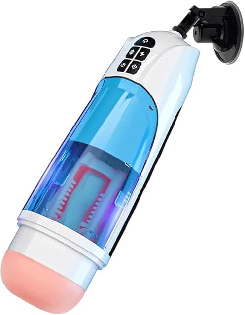 Automatic Hands Free Male Masturbator With 7 Thrusting & Sucking & Heating & Voice 2 Pocket Pussy Sleeves & 4 Squeezing Modes Electric Stroker Realistic Vibrating adult Sex Toys For Men Penis Pleasure