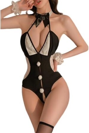 Women's cosplay sexy jumpsuit Japanese anime bunny girl maid lingerie