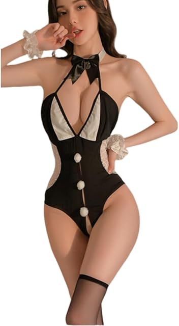 Women's cosplay sexy jumpsuit Japanese anime bunny girl maid lingerie