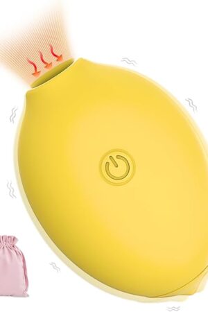 Lemon Clitoral Sucking Vibrator, Adult Sex Toy - Anal and Nipple Sucking Stimulator, 10 Suction and Vibrating Modes, for Women and Couples, Magnetic Charging, IPX6 Waterproof (Yellow)