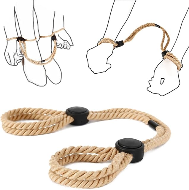 BDSM Sex Restraints Adjustable Bondage Rope,Adult Restraint Sex Rope BDSM Rope Sexy Handcuffs Leg Straps Slave Bondage for SM Beginner for Couple Bed Game Play