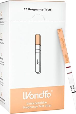 Wondfo Early Result Pregnancy Test Strips - Get Results 6 Days Sooner Than Missed Period-Sensitive and high-Accuracy HCG Testing Kit at 10 MIU/ml Cut-Off -[25 Packs]