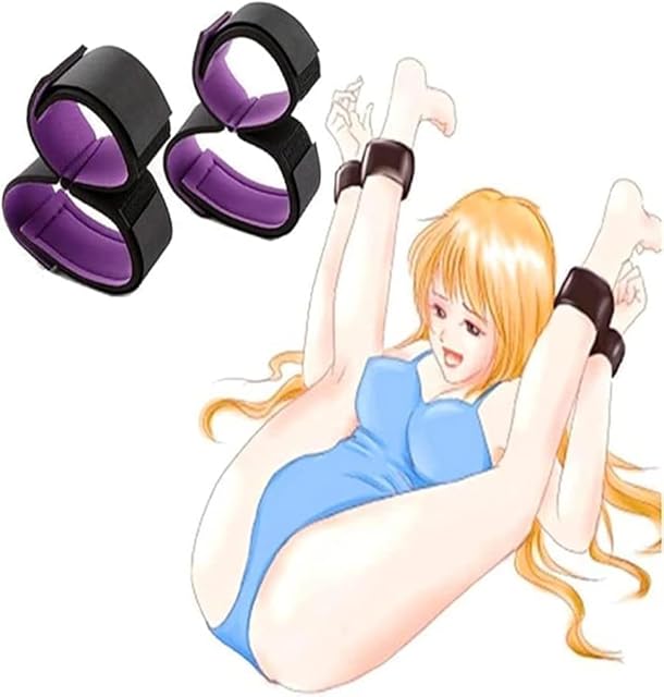 BDSM Sex Bed Bondage Restraints Kit Rope Straps Toys Thigh Restraints Handcuffs Sex Bed Adult Set Bondage Gear Accessories Sex Hand Cuff Bracelets Set for Adults Bedroom Couples Kinky Game F17