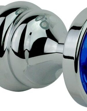 Intense Pleasure Anal Plug - DP Fantasy - Luxury Metal with Sparkling Jewel - Weighted for Full Feeling - Unisex - Includes Storage Bag - Men and Women Sex Toys - Butt Plug Small Clear