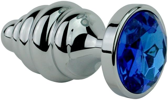 Intense Pleasure Anal Plug - DP Fantasy - Luxury Metal with Sparkling Jewel - Weighted for Full Feeling - Unisex - Includes Storage Bag - Men and Women Sex Toys - Butt Plug Small Clear