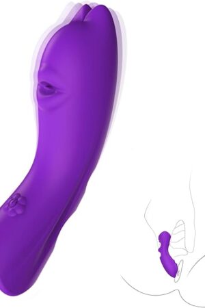 Finger Vibrator Sex Toys for Women, Powerful 10 Modes Vibrations Adult Toys, Anal Clitoral G-Spot Nipple Sexual Stimulation Pleasure to Climax, Mini Female Vibrating for Couples Solo Sex Games, Purple