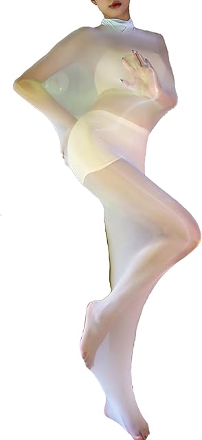 Women's Nylon Stretchy See Through Bodystocking Silky Smooth Full Body Sleep Bag Bodysuit