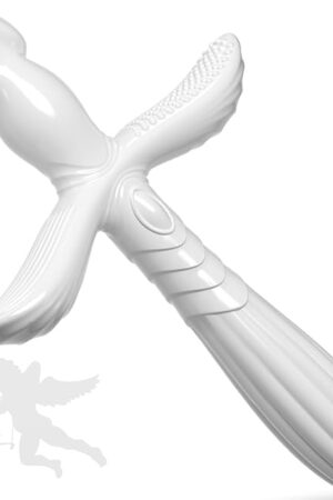 Double Ended Dildo, 1161? Anal Sex Toy Big Thick Monster Dildo, Huge G Spot Fantasy Female Adult Women Sex Toy Men Couple (White)