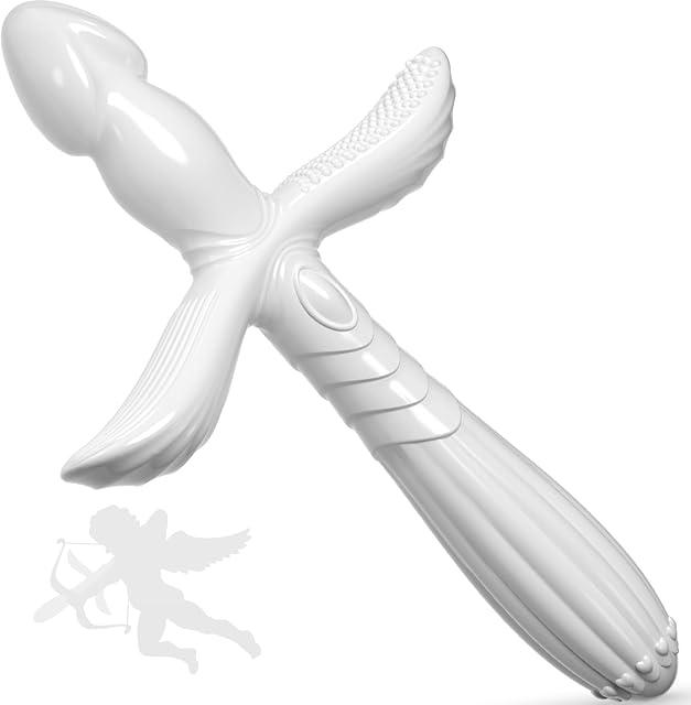 Double Ended Dildo, 1161? Anal Sex Toy Big Thick Monster Dildo, Huge G Spot Fantasy Female Adult Women Sex Toy Men Couple (White)