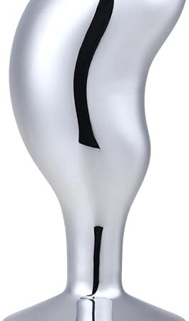 Anal Plug Metal Butt Trainer with Crystal Jewelry Prostate Massage G Spot Stimulation Masturbation Sex Toys for Women Men and Couples (L)