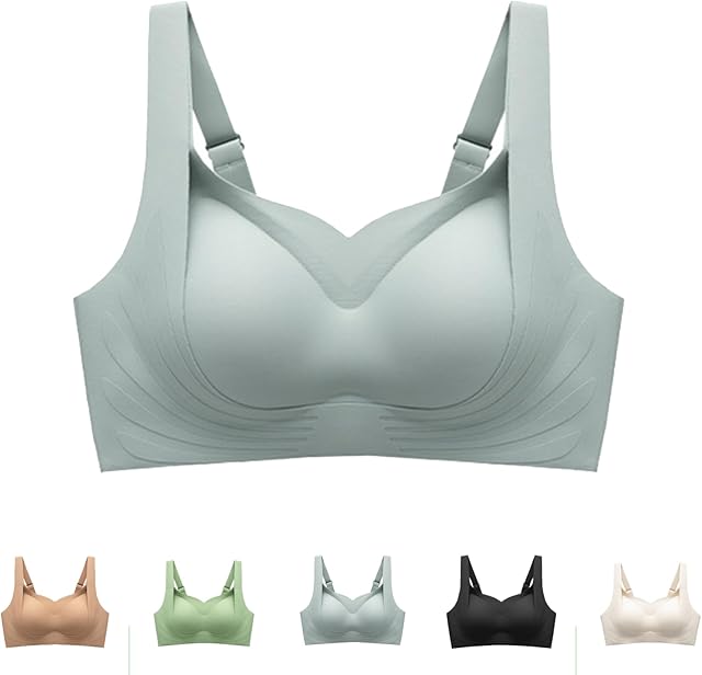 Bras for Older Women Posture Correcting Wireless Seamless Bra Full Coverage Anti Sagging Plus Size Comfy Bras
