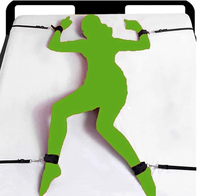 Bed Restraints Sex for Twin Size Bed Adult Play Bondaged Restraints Sex Set Sex Ties for Ankles and Wrists Bed Straps for Mattress Bed Bonage Kits Sex Handcuff Sex Resistance Bands Bed BDSM Sweater