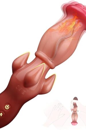Big Prostate Silicone Vibrating Wand,86" Huge Waterproof Realistic Dildos Massage for Prostate Anal Nipple Ear Vaginal G-spot Adult Sex Toy with Heating for Women Couples Gay Pleasure