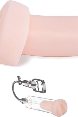 Extended Men's Penis Pump Sleeve Dildo Sleeve Realistic Vaginal Sleeve Male Enhancement Replacement Sealing Cap Extended Pump Cover Thickened Pocket Pocket Cat (Pink)