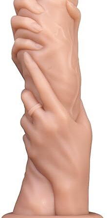 Grip fist Realistic Dildo for Vaginal or Anal Fisting Hand and Forearm with Strong Suction Cup (Small)